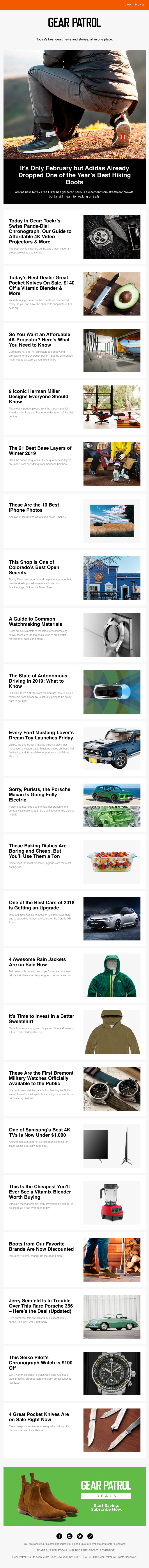 Adidas email layout
