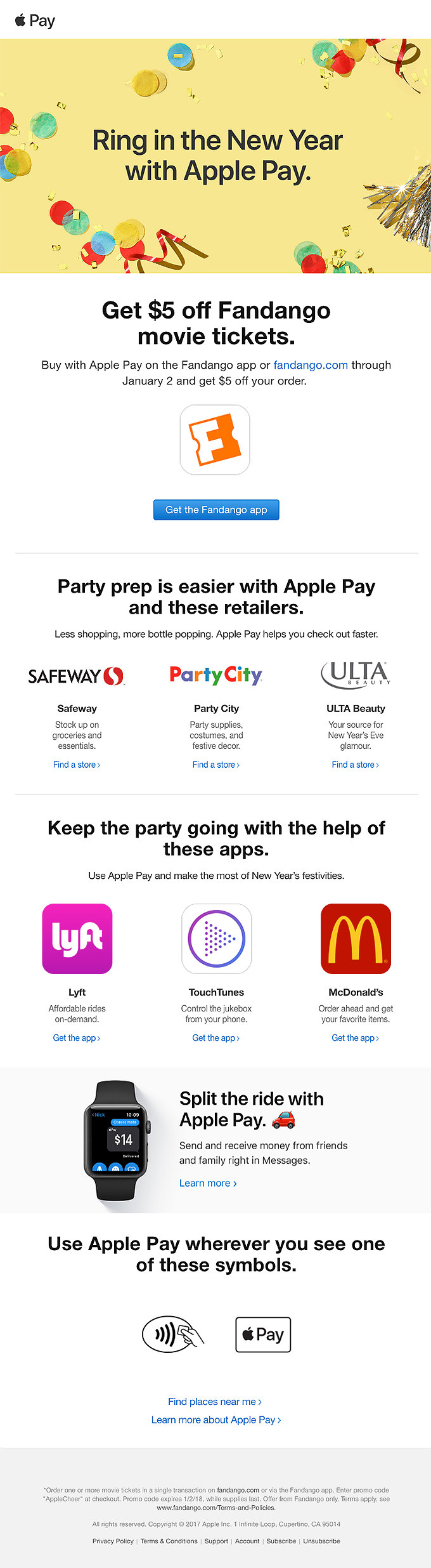 Apple email layout