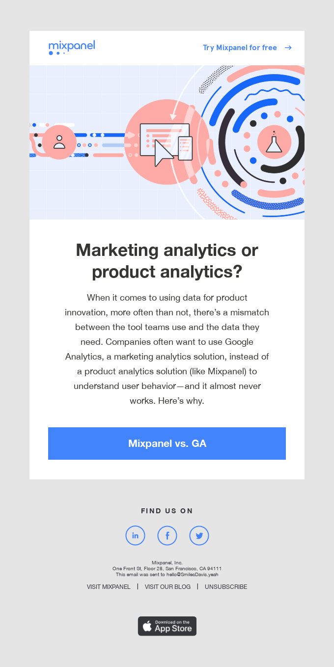 Google email layout