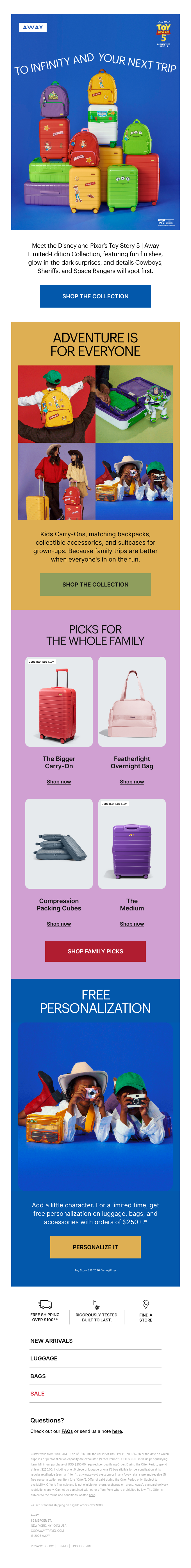 Disney email layout