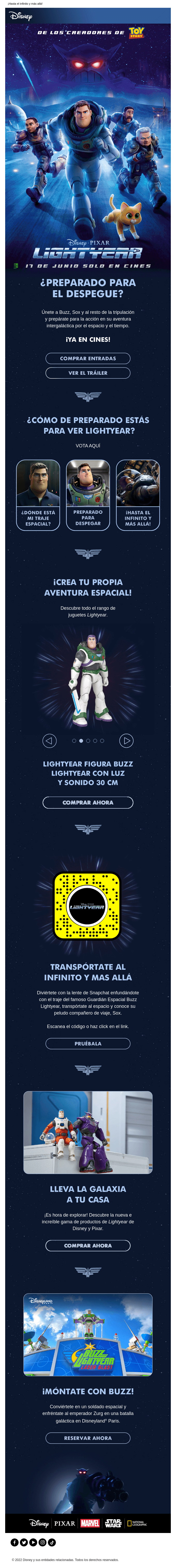 Disney email layout